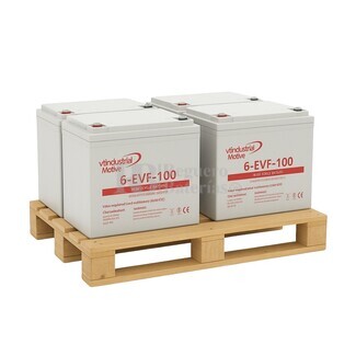 Pack 4 Bateras VT MOTIVE 6-EVF100 | Gel 12V 100 Amperios Ciclo Profundo